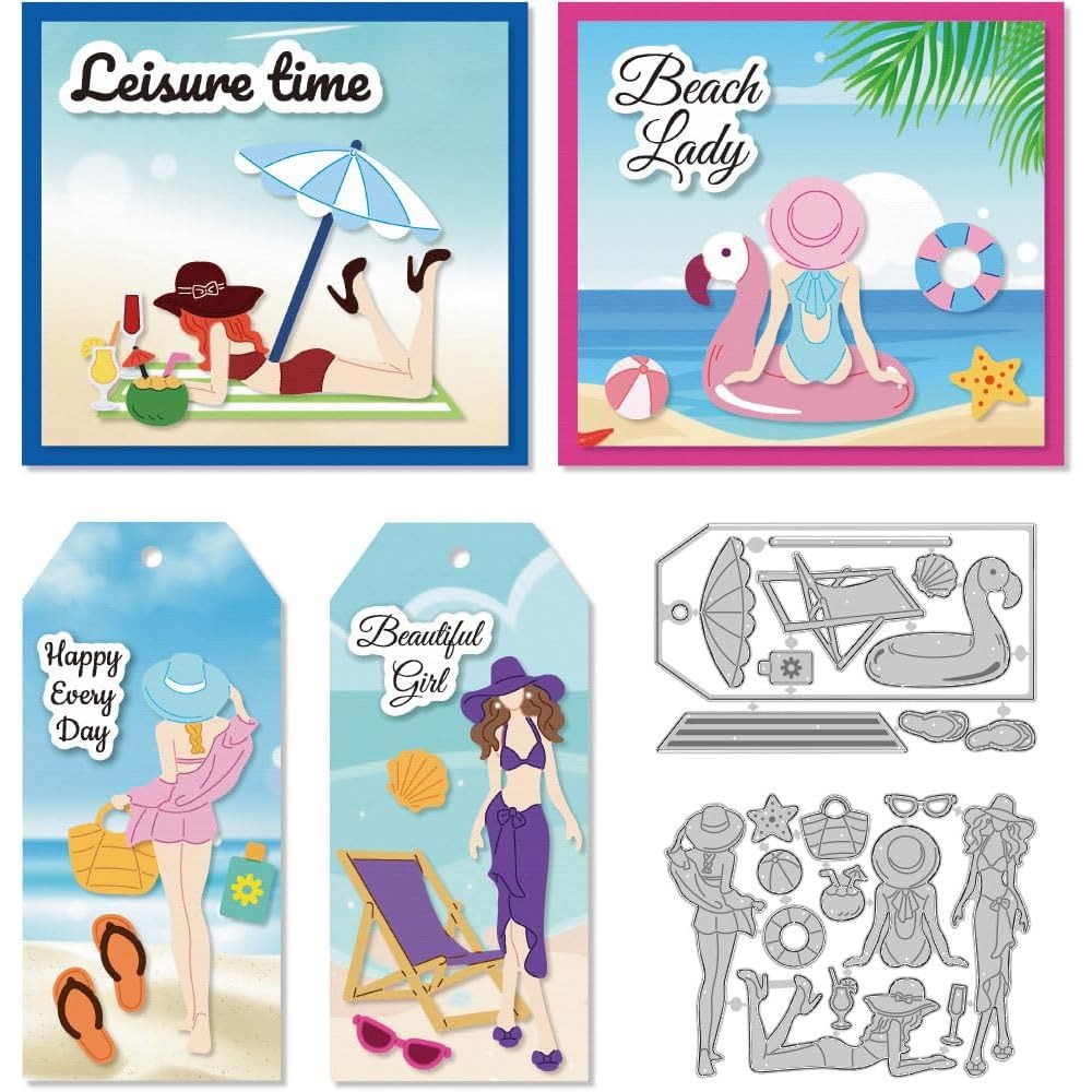 Scrapbooking - Lady on The Beach Cutting Dies