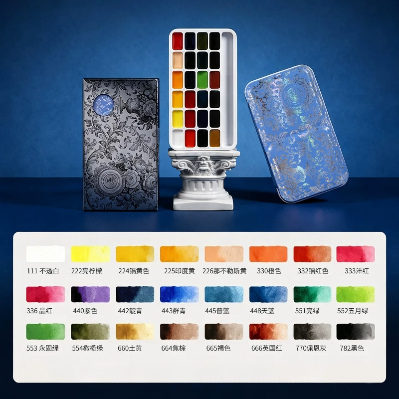 Rubens 24 Colors 1ml Solid Wat - Watercolor Paint Set Solid Pigment review and price
