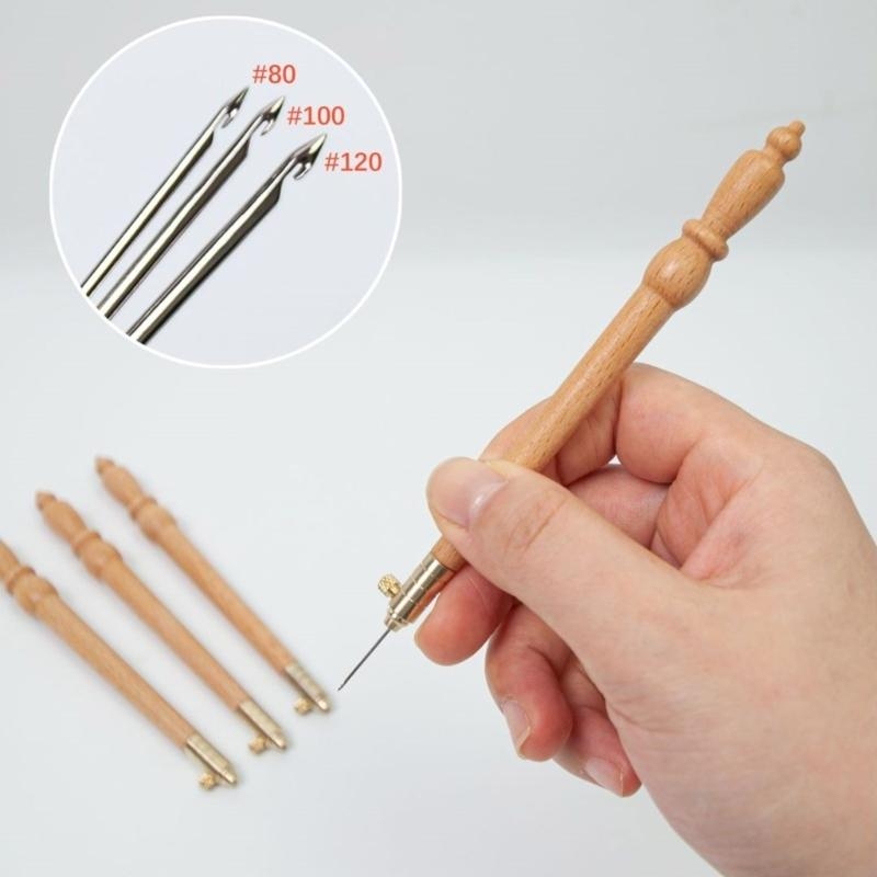  Embroidery Hook Set with Need - Wooden Crochet Hooks Ergonomic Handle review and price
