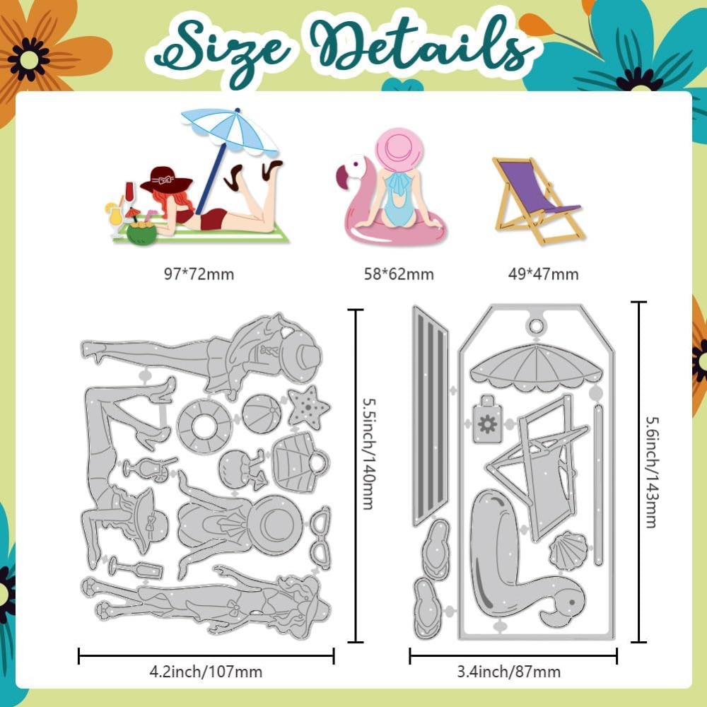 Lady on The Beach Cutting Dies - Scrapbooking review and price