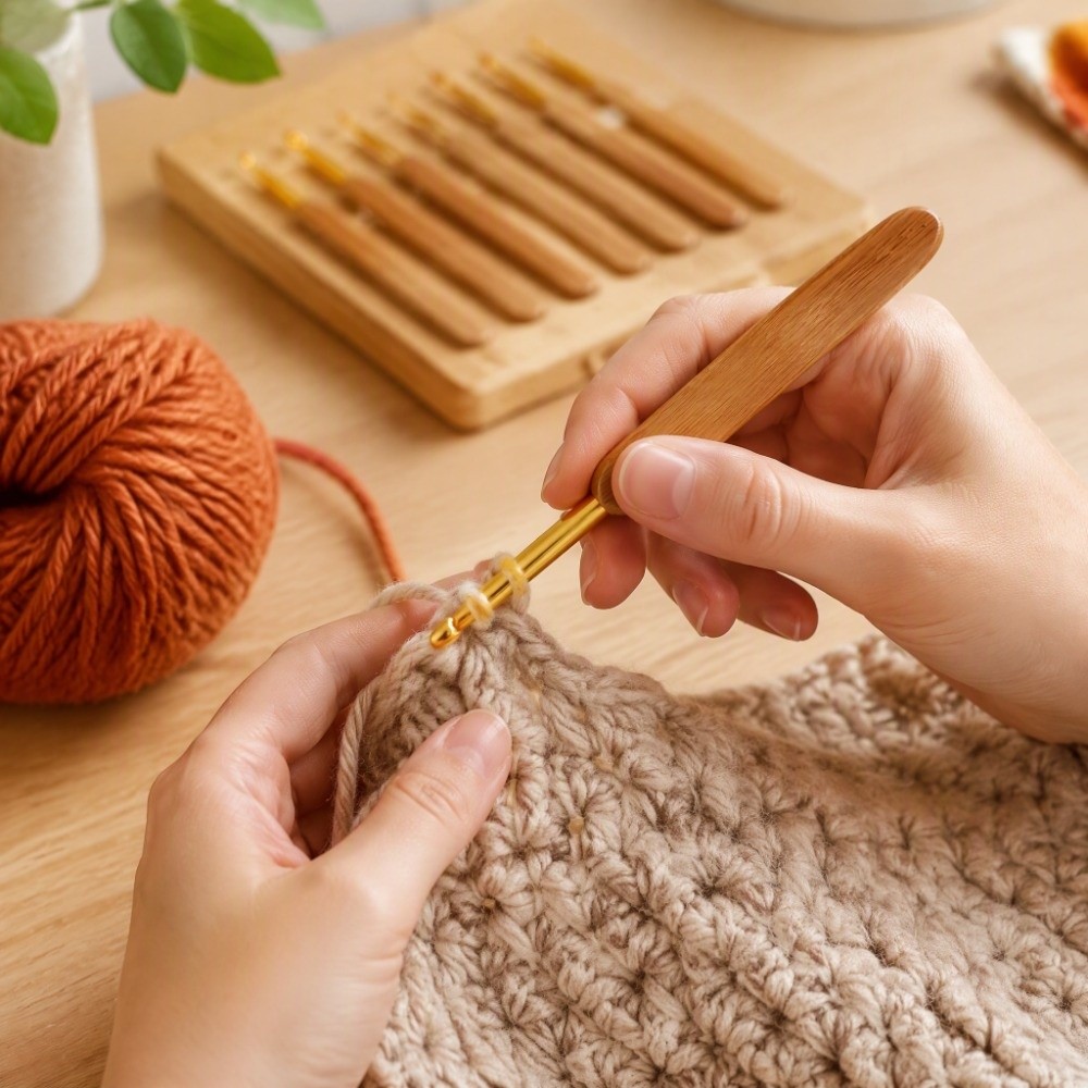 8pcs 2.5-6mm Sizes Crochet Hoo - Wooden Crochet Hooks Ergonomic Handle review and price