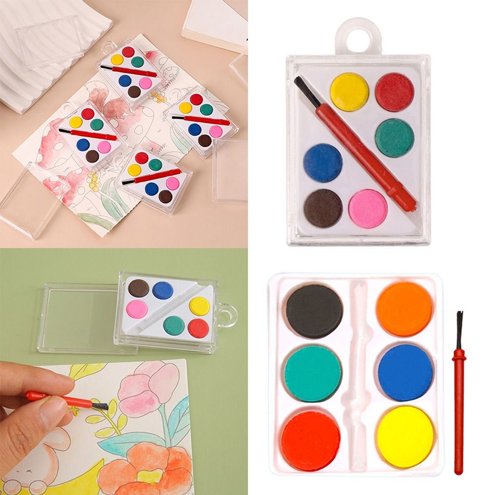 Portable with Painting Brush W - Watercolor Paint Set Solid Pigment review and price